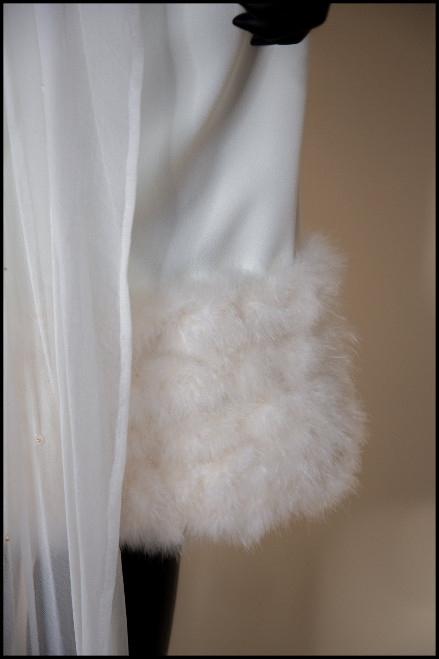 Pandora - Sequin Marabou Crepe Wiggle Dress - S