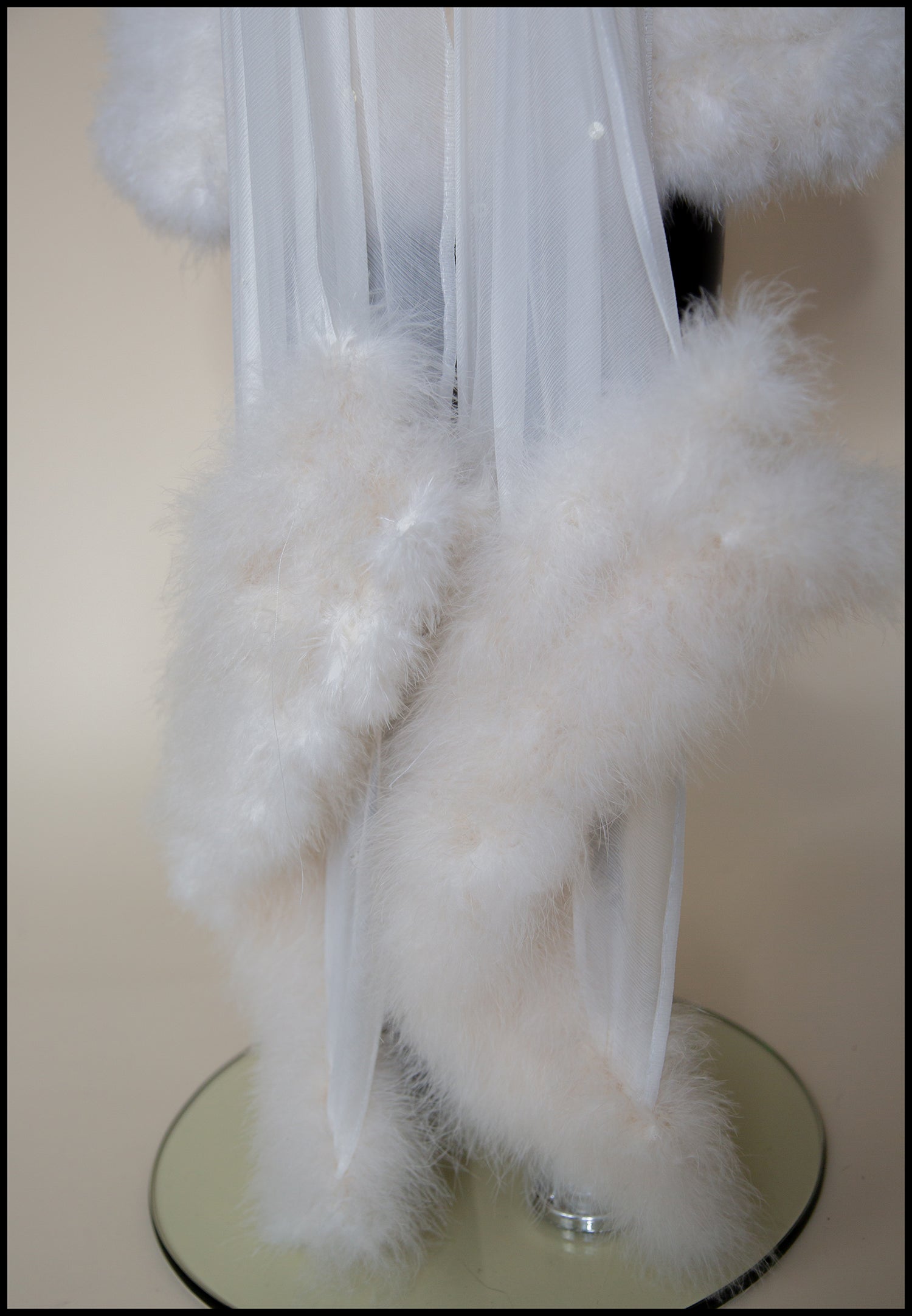 Pandora - Sequin Marabou Crepe Wiggle Dress - S