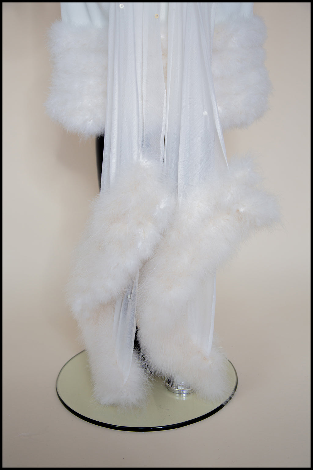 Pandora - Sequin Marabou Crepe Wiggle Dress - S