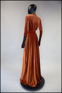 alexandra king amber velvet gown