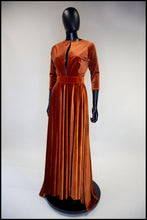 burnt orange velvet gown alexandra king