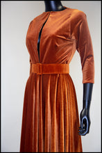 alexandra king amber velvet gown and belt