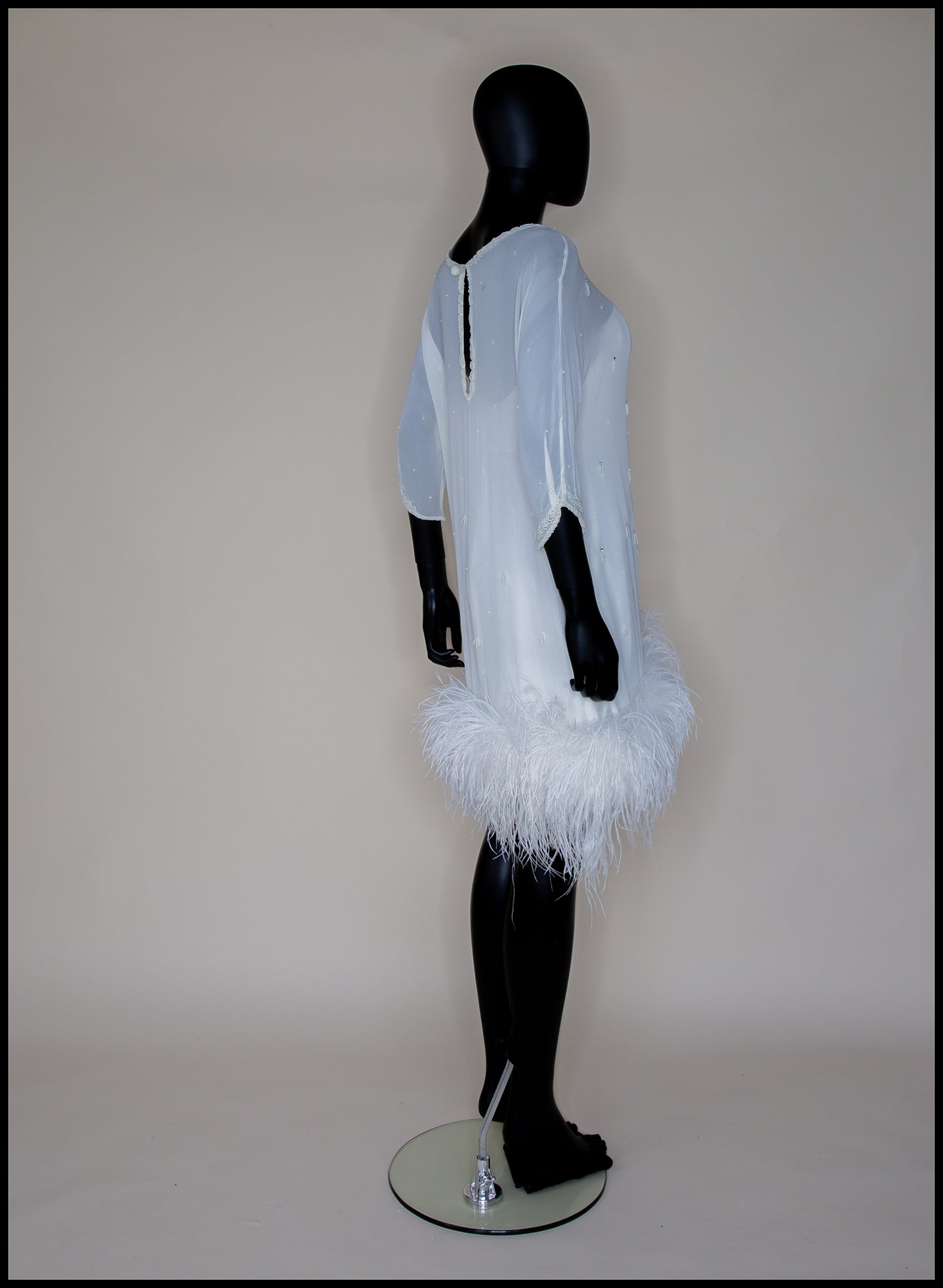 Ostrich feather dress Swan