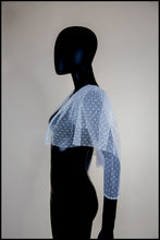 Ivory Point d'esprit Dotty Tulle Capelet Top