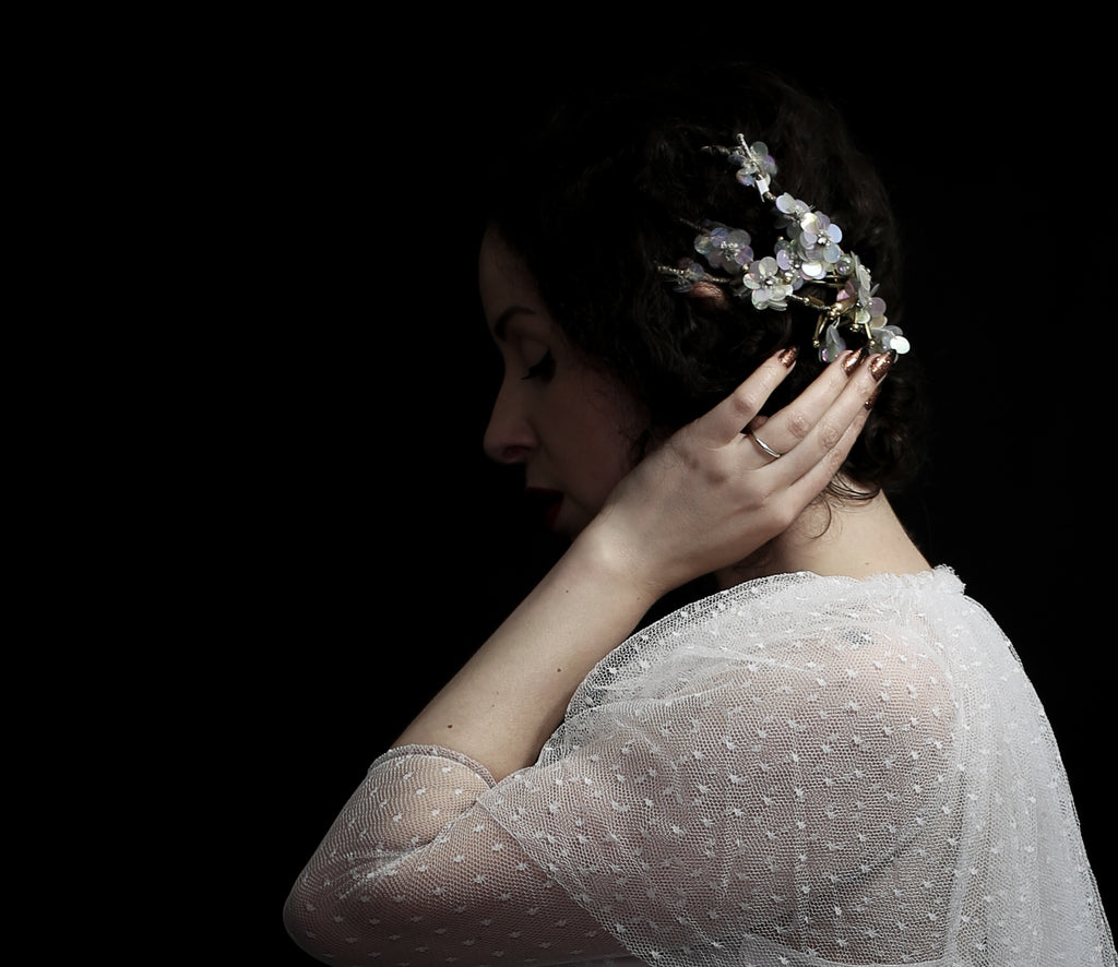 Vintage 1920s Iridescent Sequin Headpiece