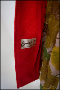 Vintage 1950s Coral Red Wool Swing Coat