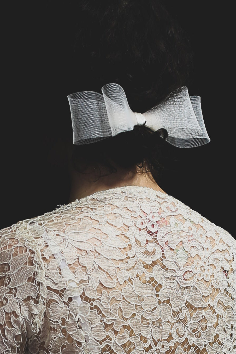 bridal crinoline double hair bow by Alexandra King