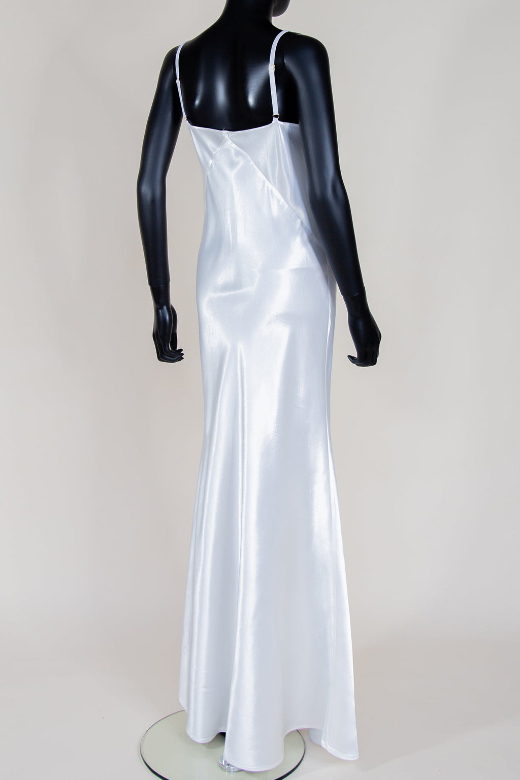 silk satin 1930s style bias cut wedding gown