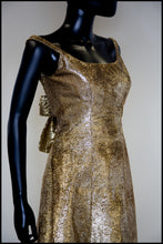 Vintage 1960s Gold Lame Cocktail Dress