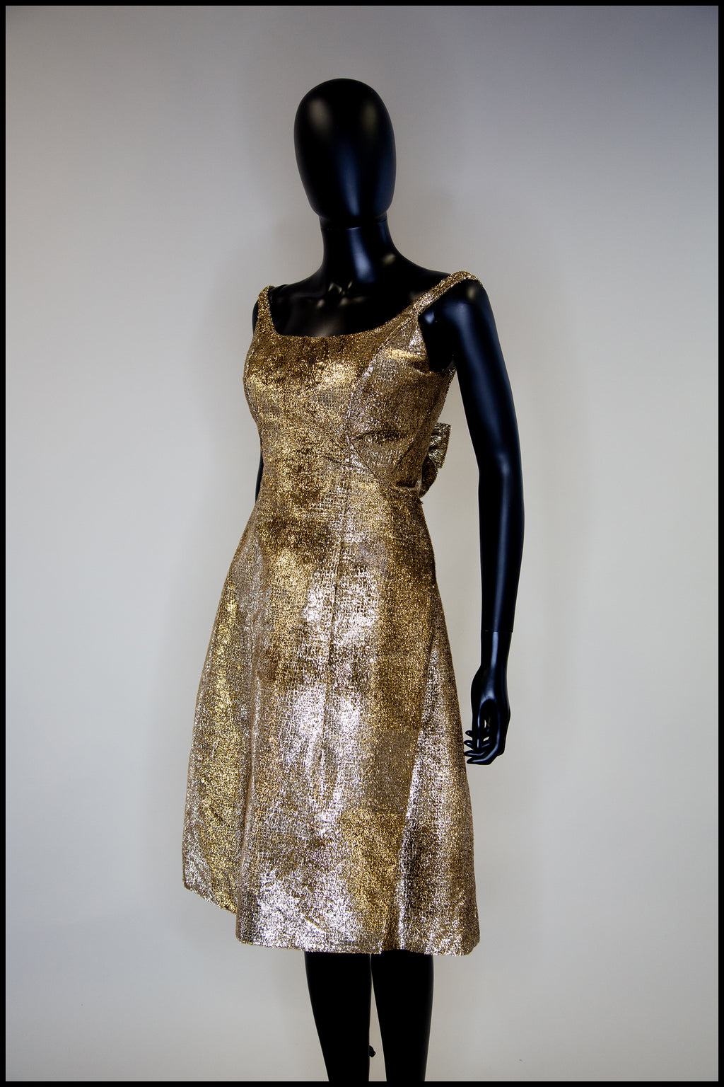 Vintage 1960s Gold Lame Cocktail Dress