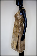 Vintage 1960s Gold Lame Cocktail Dress