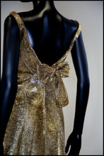 Vintage 1960s Gold Lame Cocktail Dress