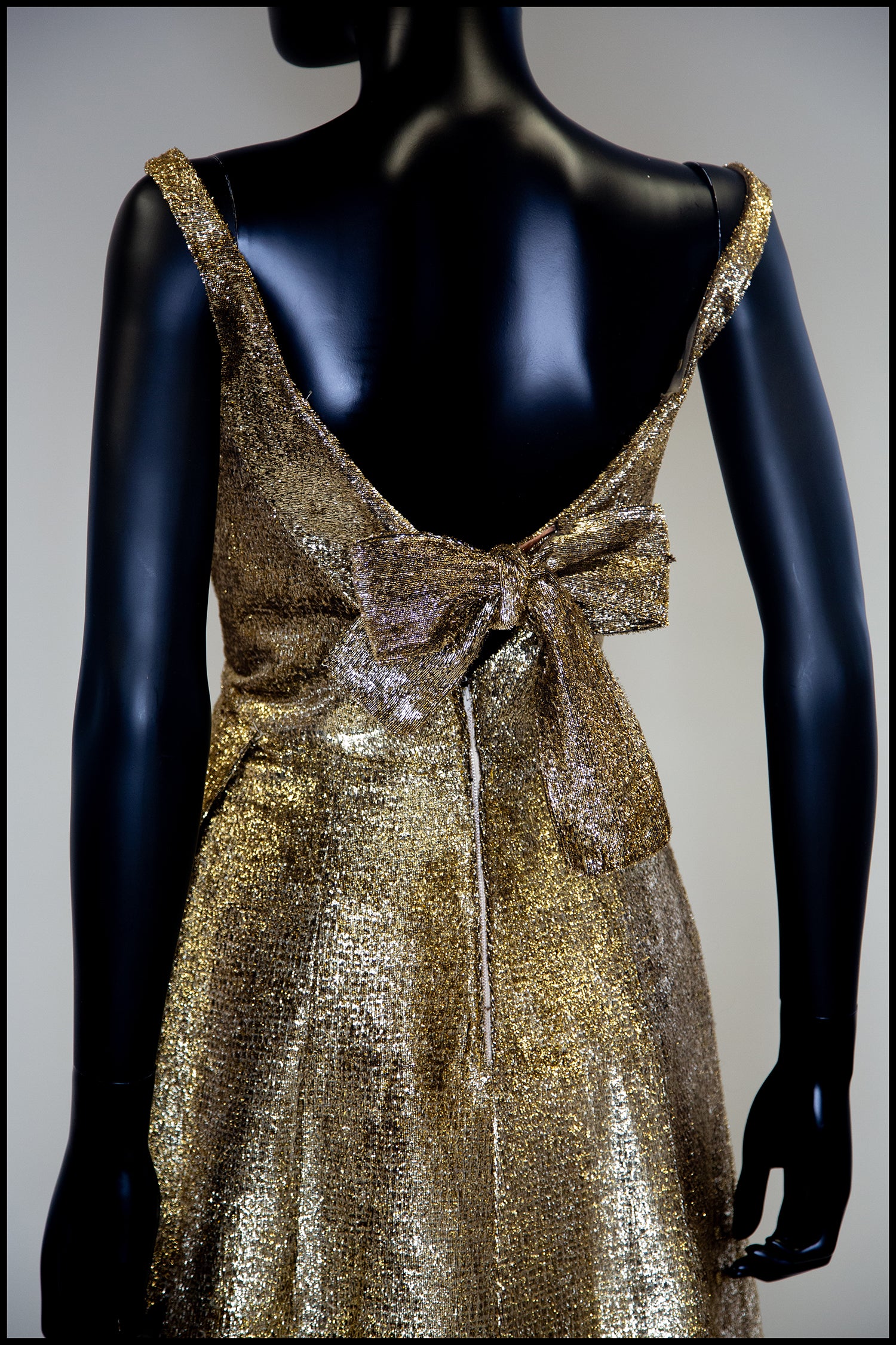 Vintage 1960s Gold Lame Cocktail Dress