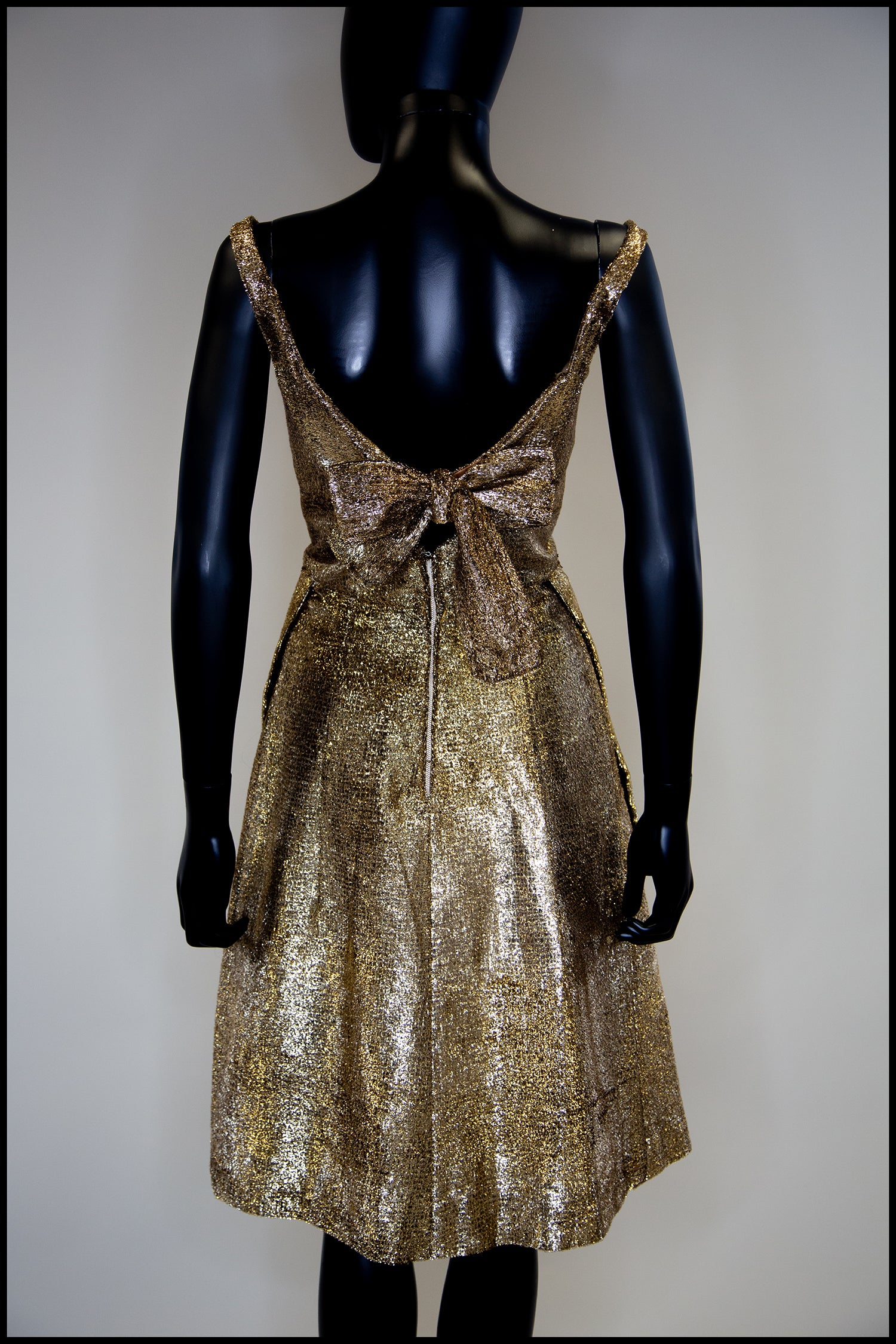 Vintage 1960s Gold Lame Cocktail Dress  ALEXANDRA-KING