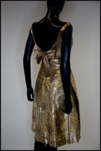 Vintage 1960s Gold Lame Cocktail Dress