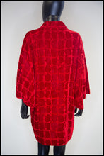 Vinatge 1950s Red Velvet Michiyuki Kimono