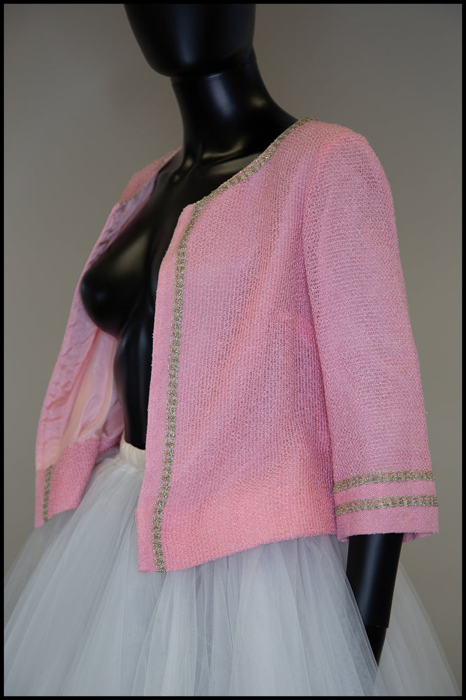Vintage 1960s Pink Cropped Jacket