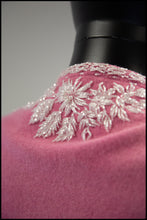Vintage 1950s Pink Beaded Cardigan