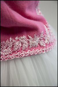 Vintage 1950s Pink Beaded Cardigan