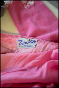 Vintage 1950s Pink Beaded Cardigan