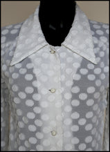 Vintage 1970s White Dot Maxi Dress