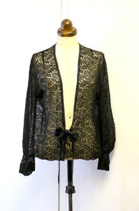 Vintage 1930s Black Lace Jacket