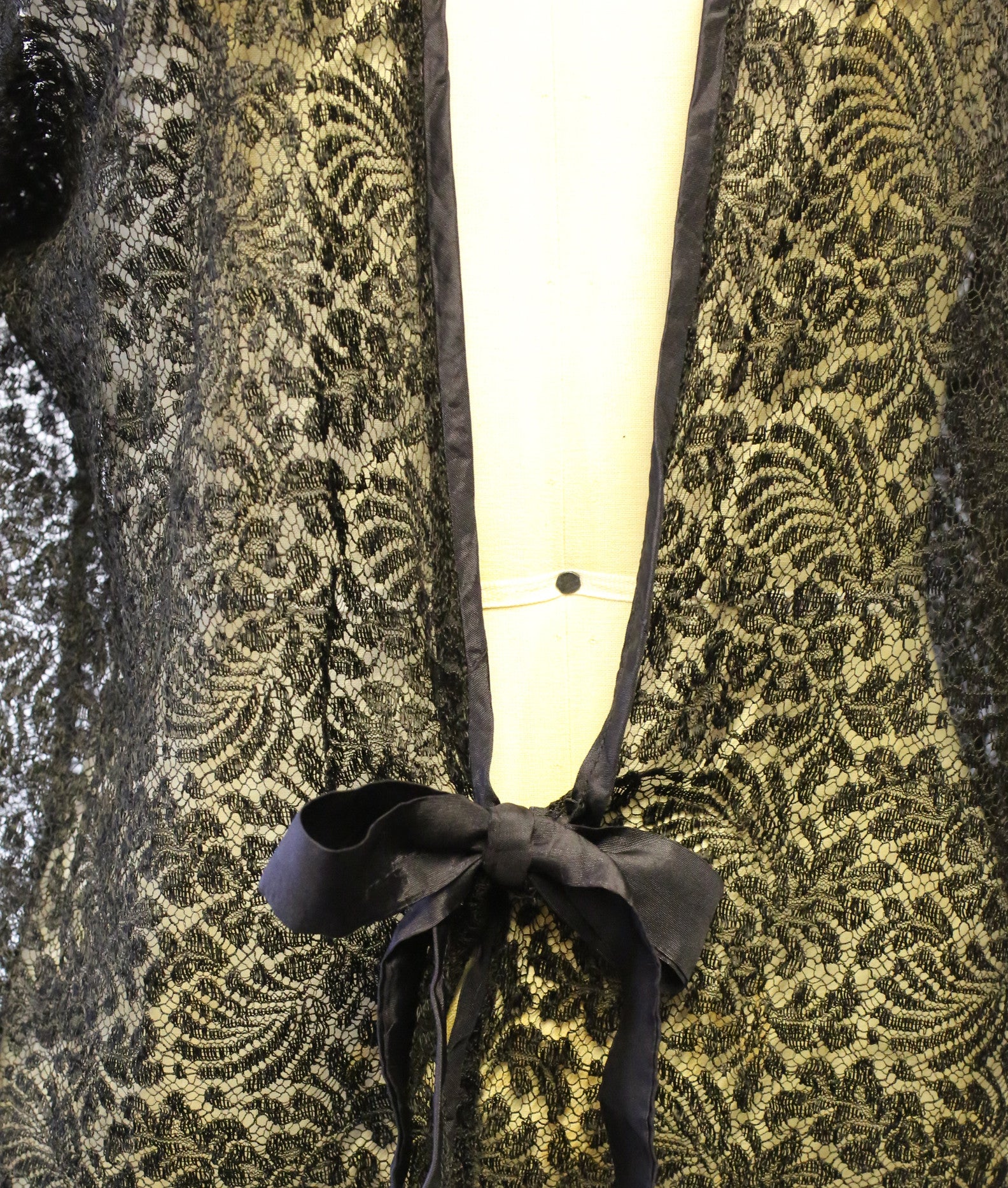 Vintage 1930s Black Lace Jacket