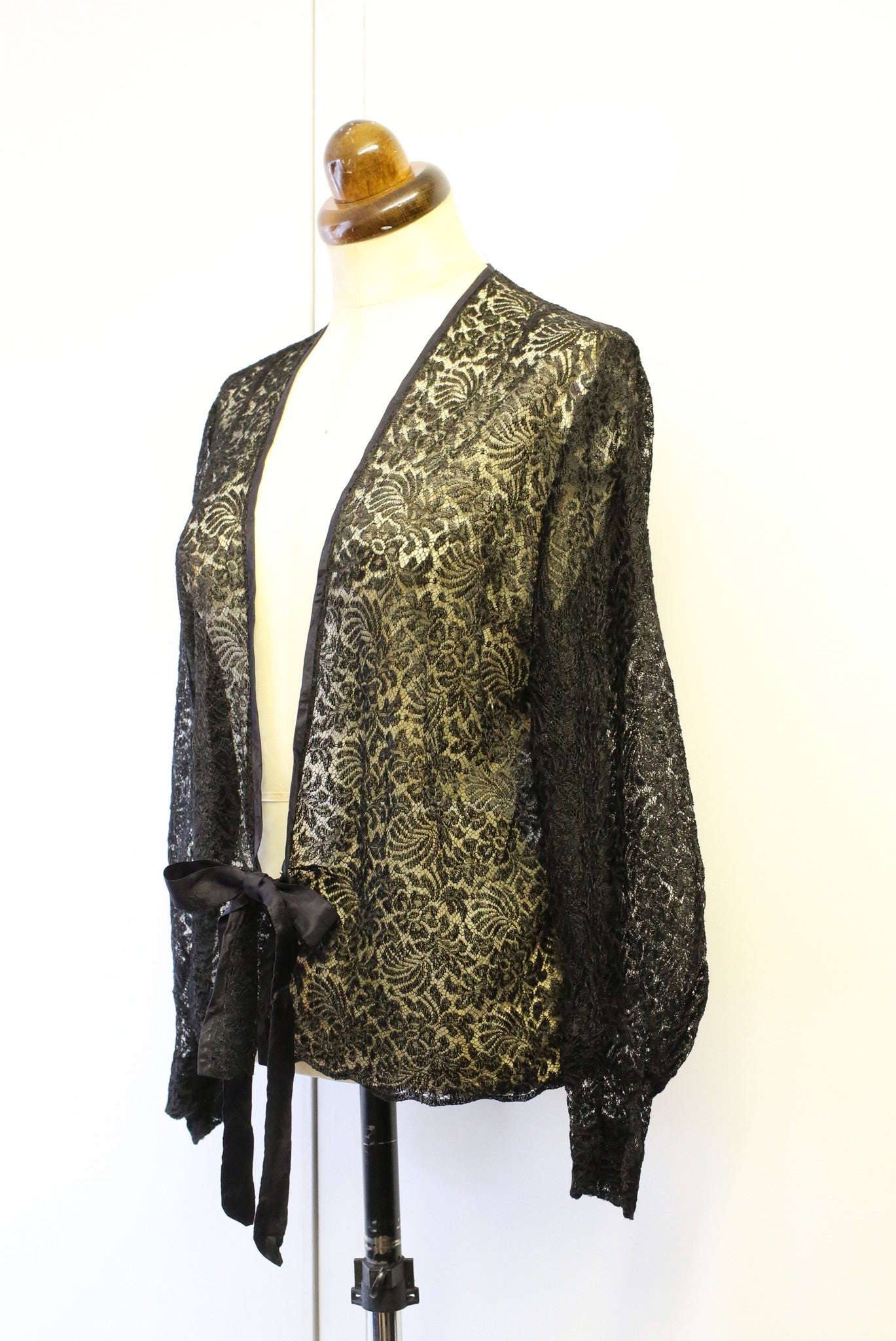 Vintage 1930s Black Lace Jacket