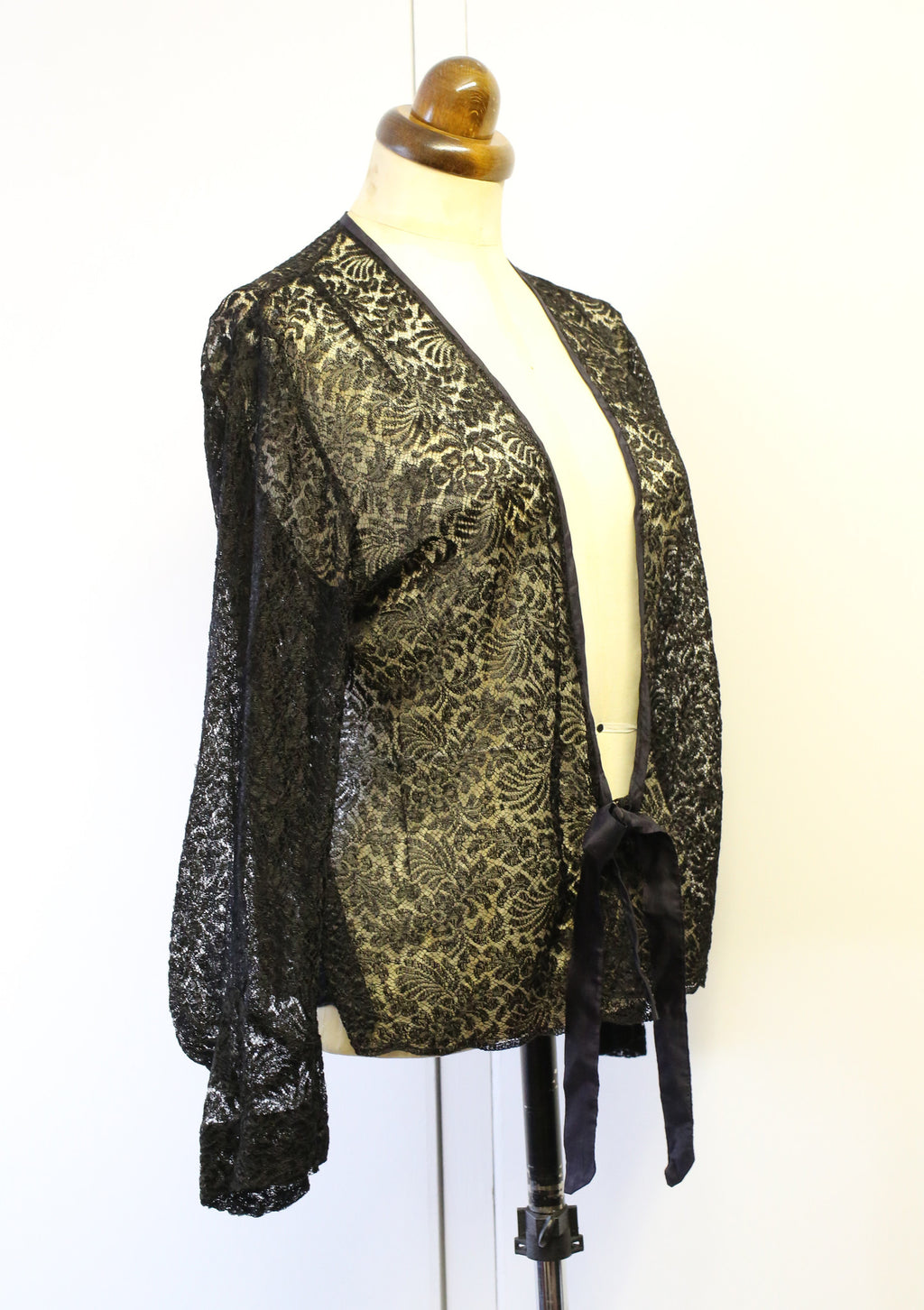 Vintage 1930s Black Lace Jacket