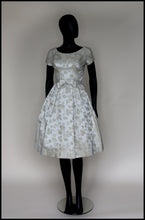 Original Vintage 1950s Oyster Brocade Short Wedding Dress
