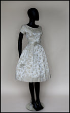 Original Vintage 1950s Oyster Brocade Short Wedding Dress