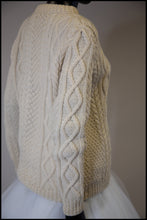 Vintage 1970s Harrods Cream Aran Knit Sweater