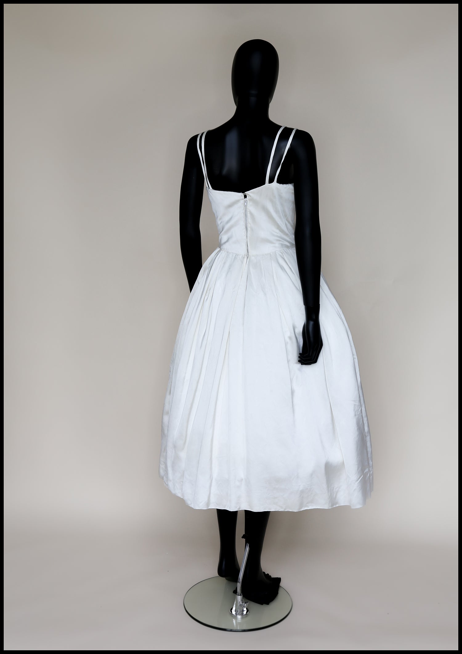 Vintage 1950s Satin Wedding Dress