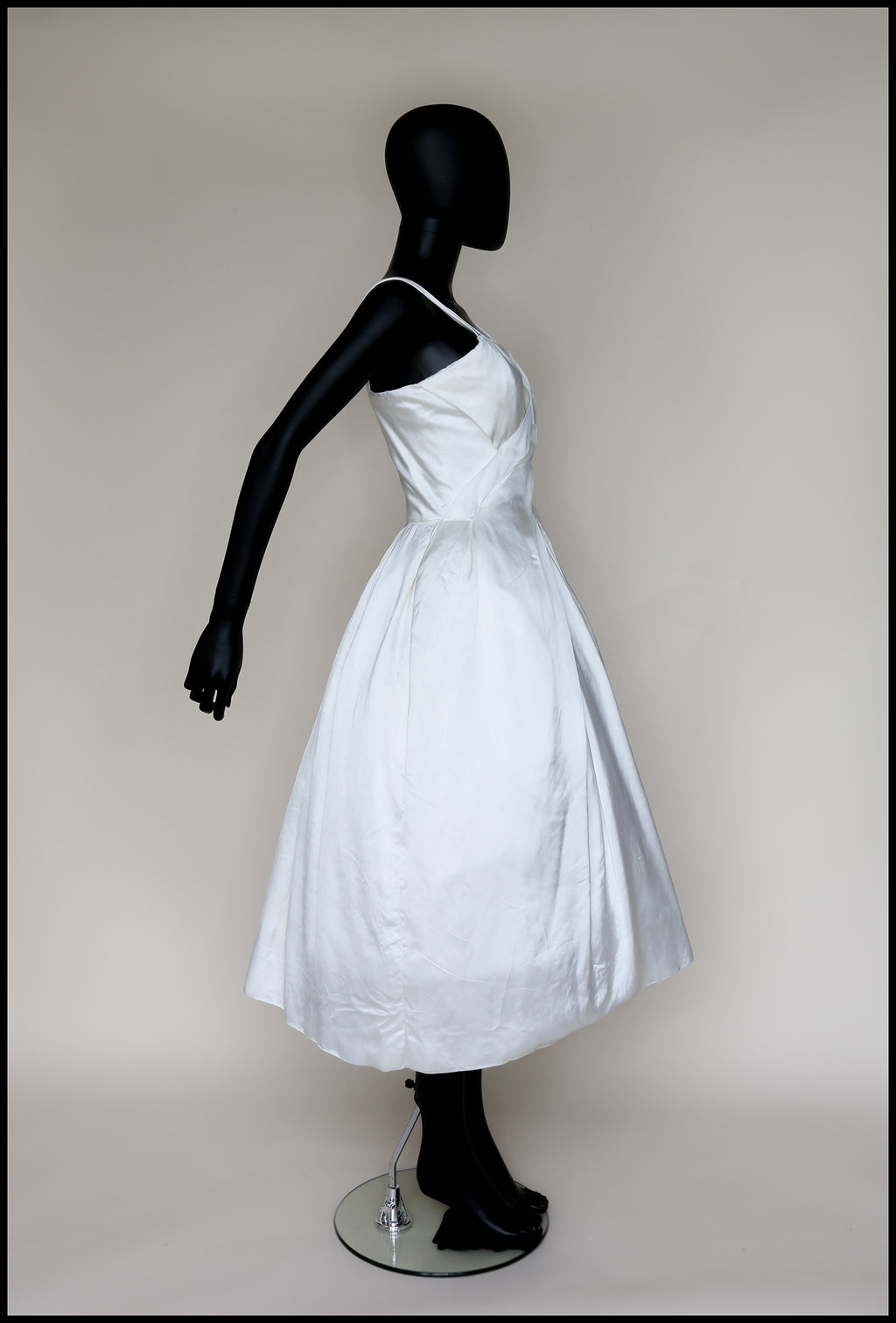 Vintage 1950s Satin Wedding Dress