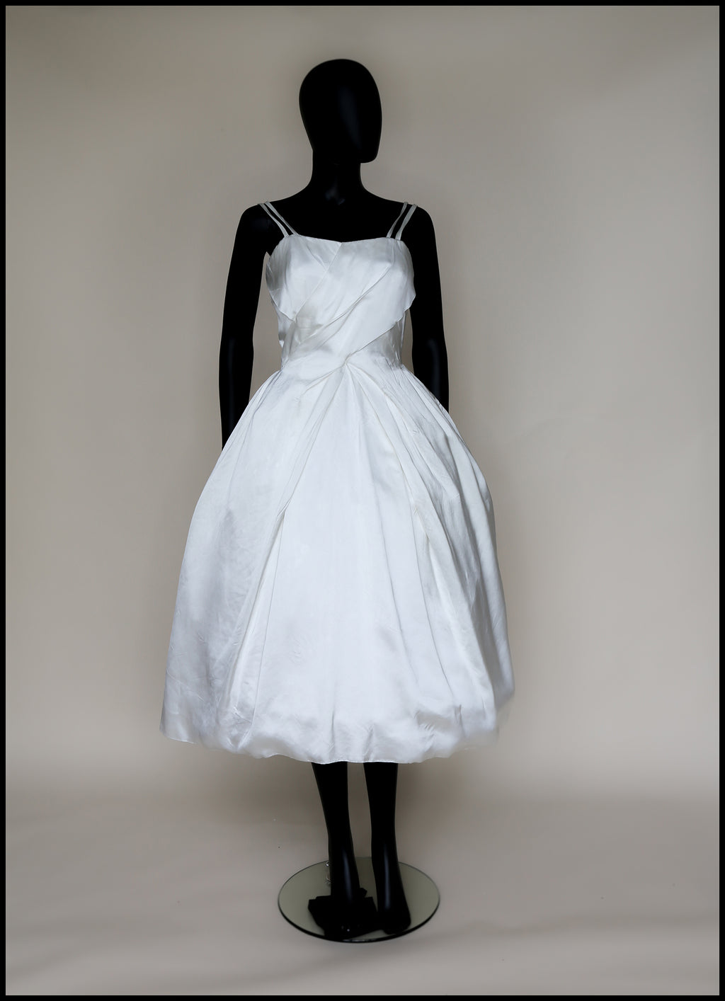 Vintage 1950s Satin Wedding Dress
