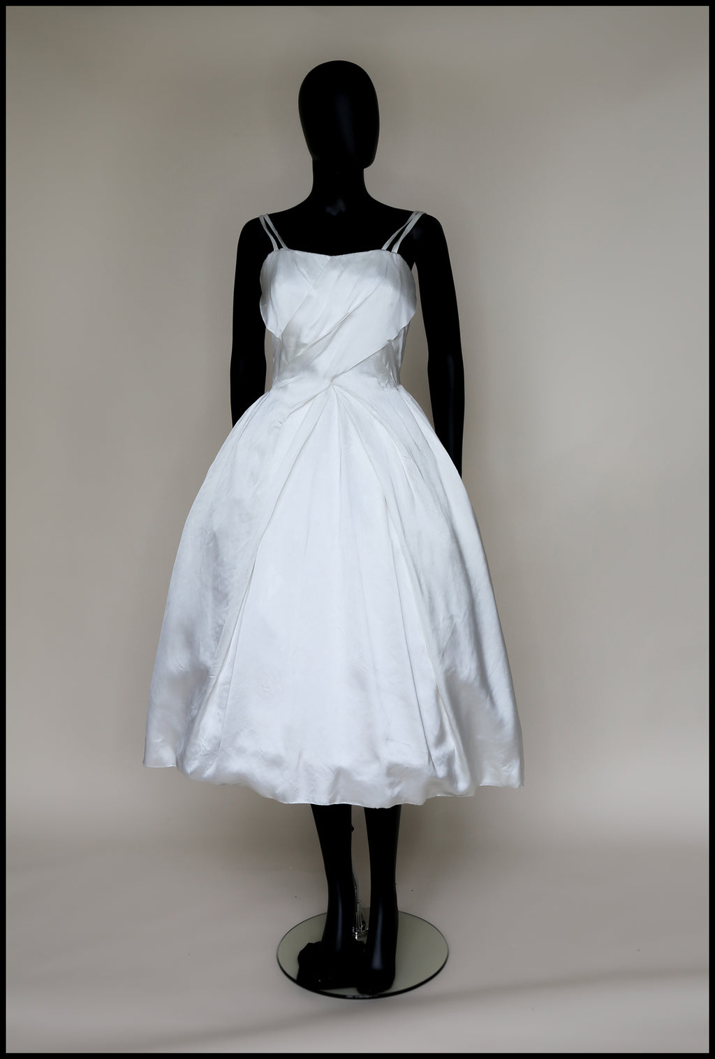 Vintage 1950s Satin Wedding Dress