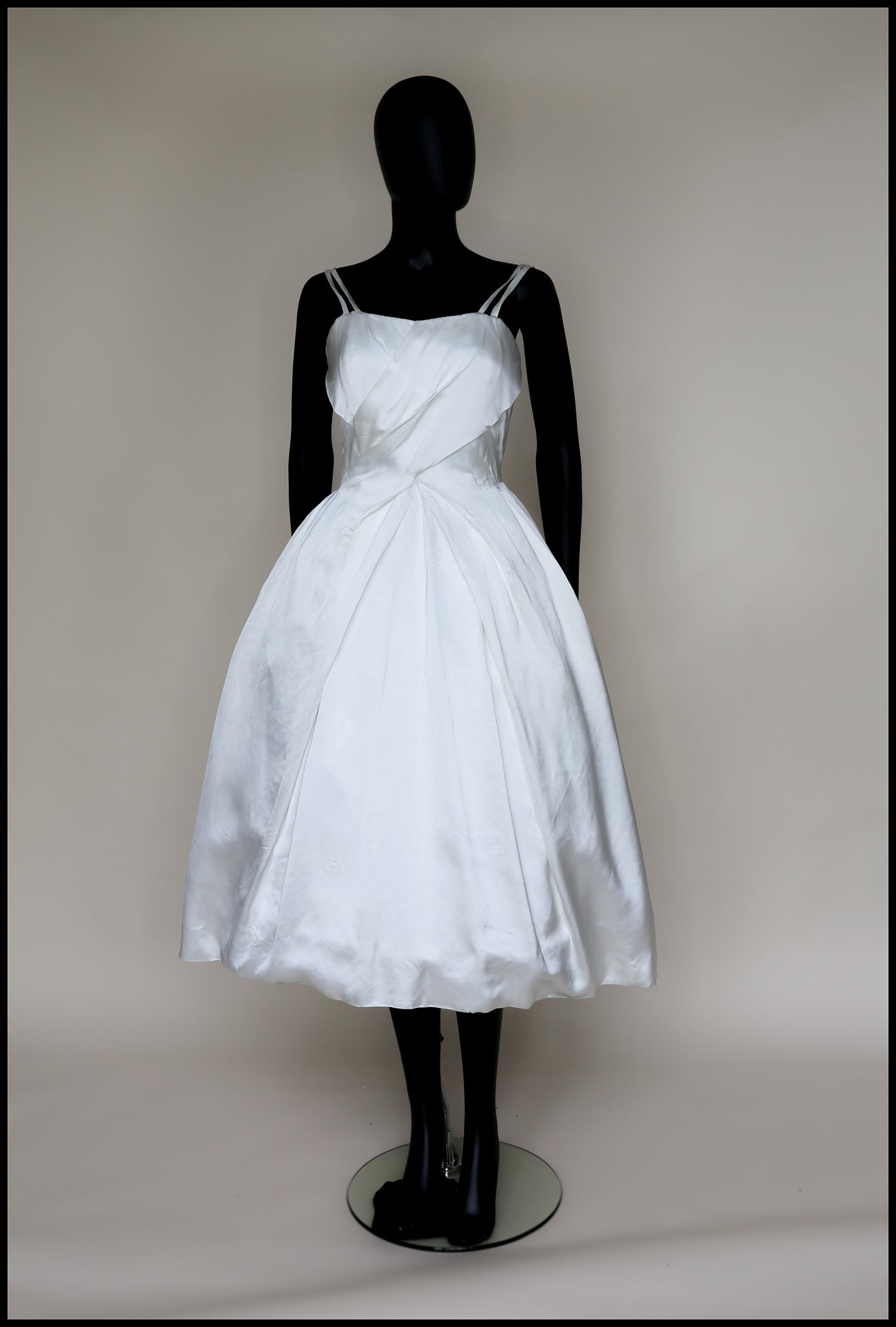Vintage 1950s Satin Wedding Dress