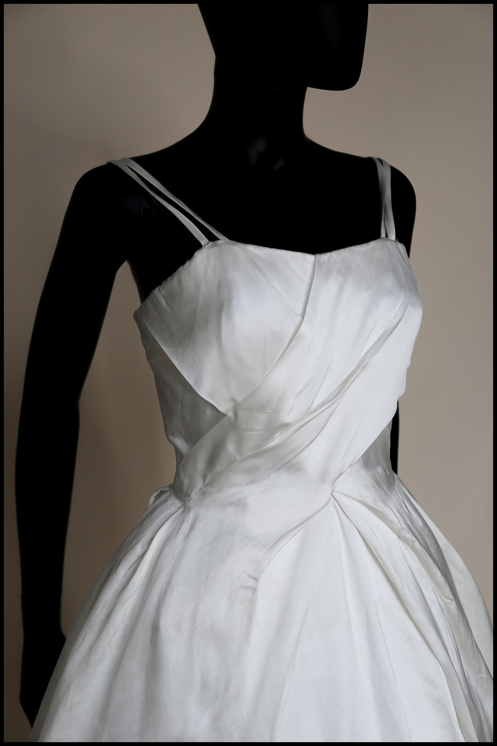 Vintage 1950s Satin Wedding Dress