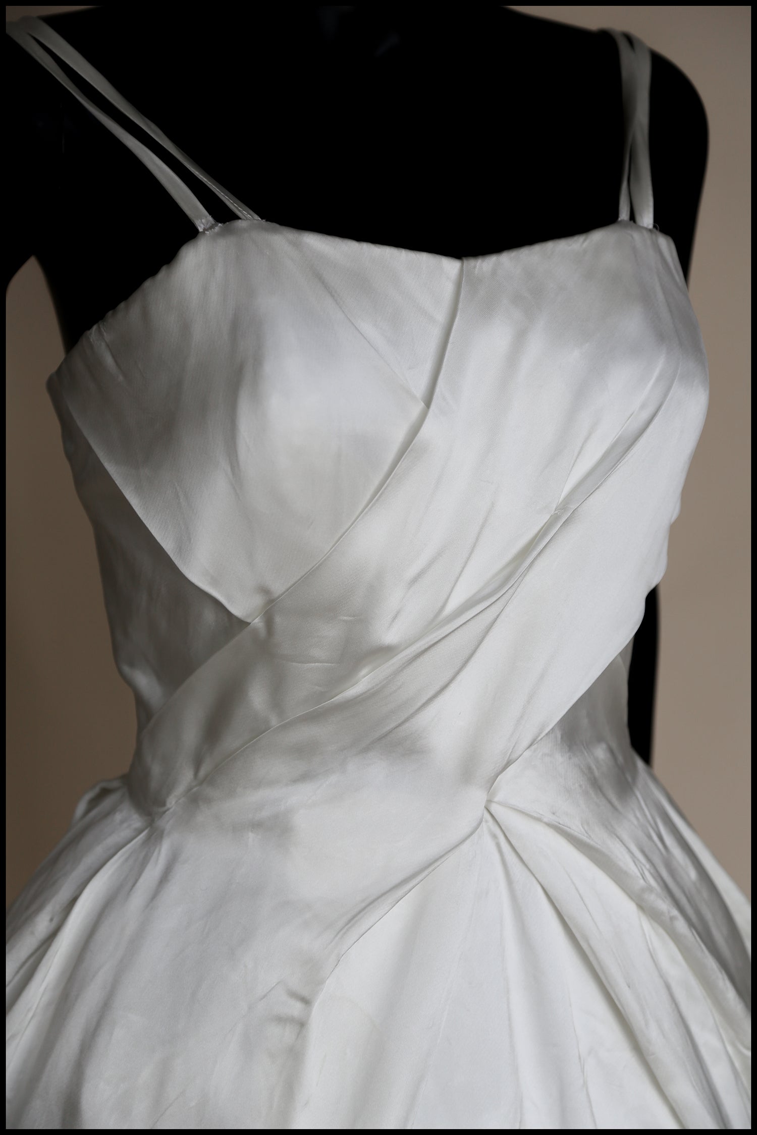 Vintage 1950s Satin Wedding Dress