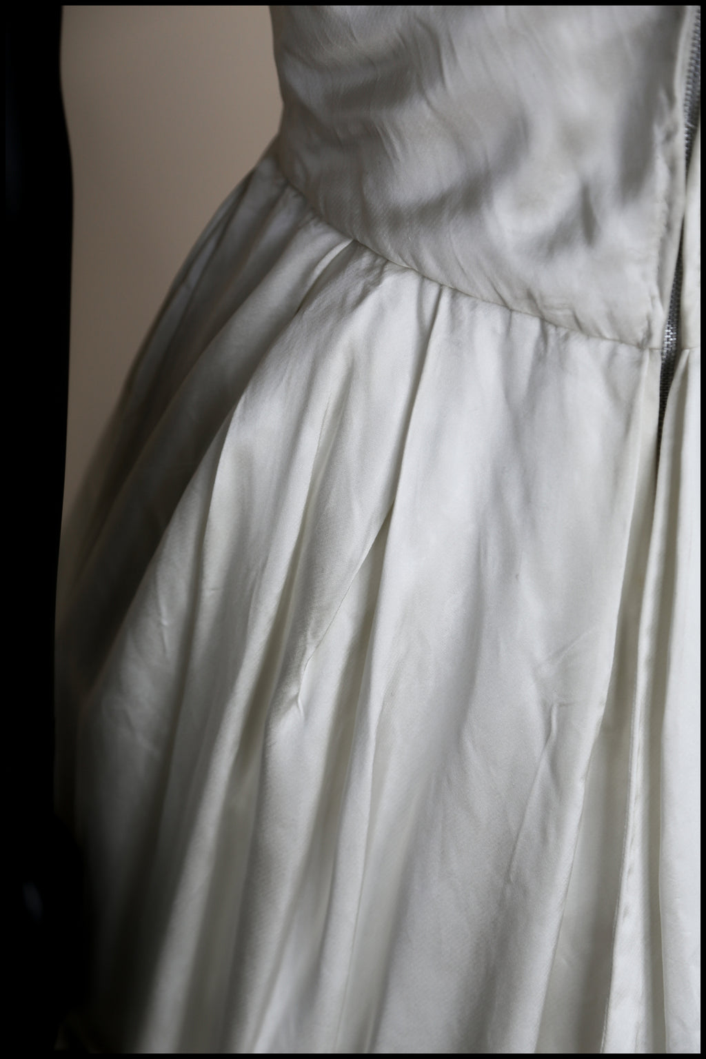 Vintage 1950s Satin Wedding Dress