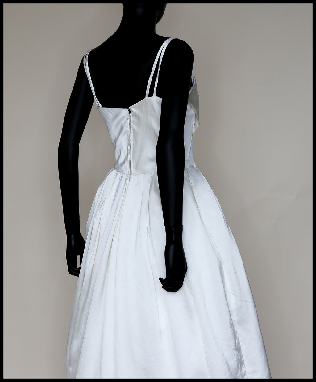 Vintage 1950s Satin Wedding Dress