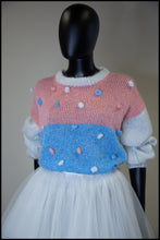 Vintage 1980s Pastel Dot Mohair Sweater