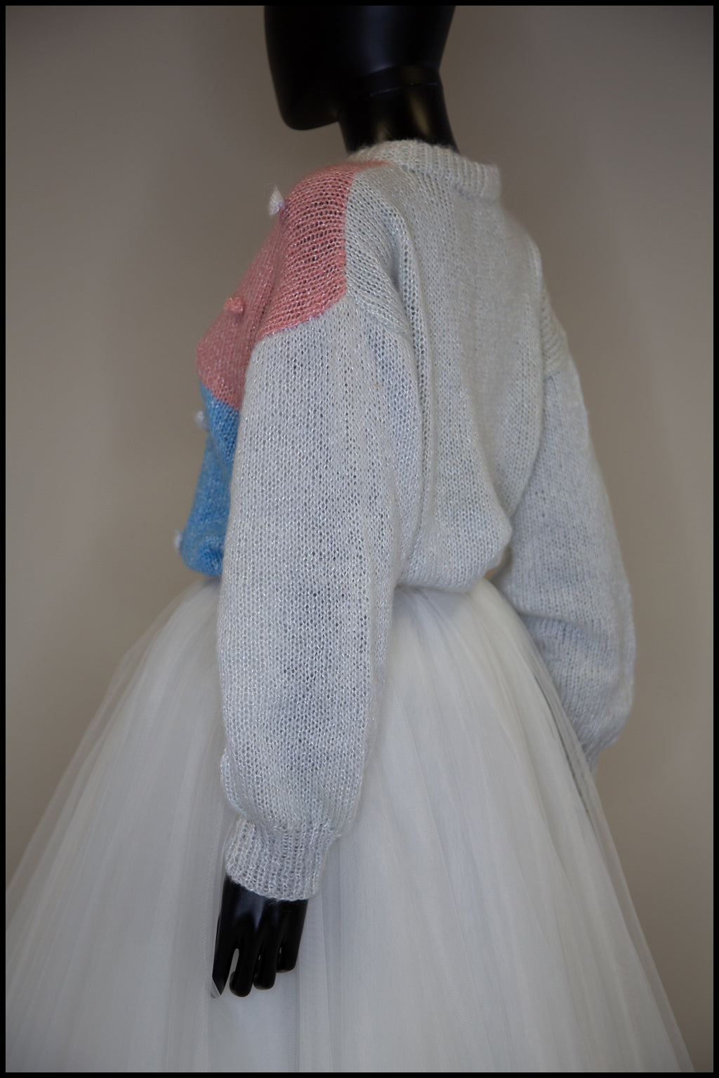 Vintage 1980s Pastel Dot Mohair Sweater