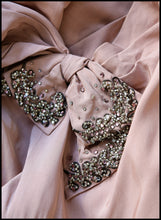 Vintage 1950s Dusky Pink Beaded Cocktail Dress