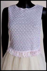 Vintage 1920s Pink Beaded Top