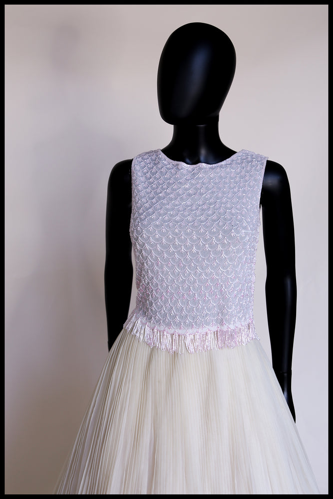 Vintage 1920s Pink Beaded Top