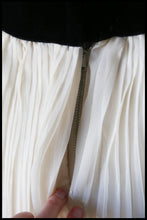 Vintage 1950s Cream Pleated Chiffon Skirt