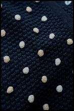 Vintage 1950s Black Polka dot Hand Knitted Cardigan