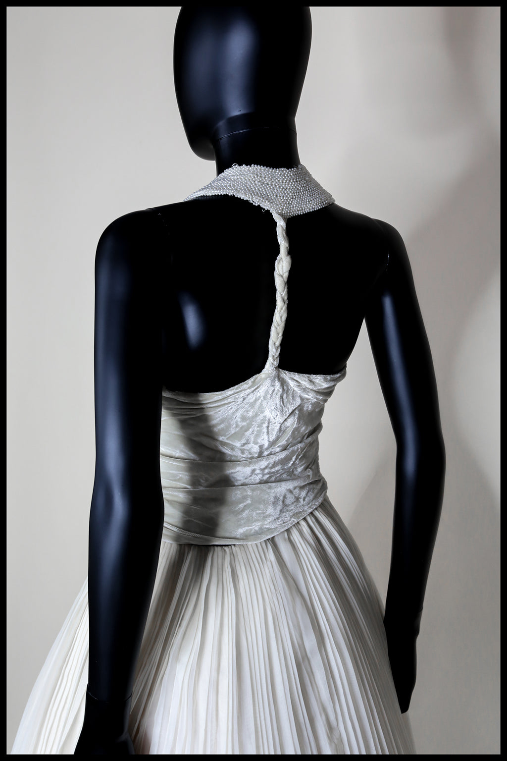 Vintage 1930s Silk Velvet Beaded Bow Top