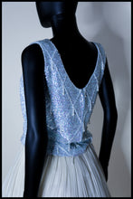 Vintage 1950s Blue Sequin Top